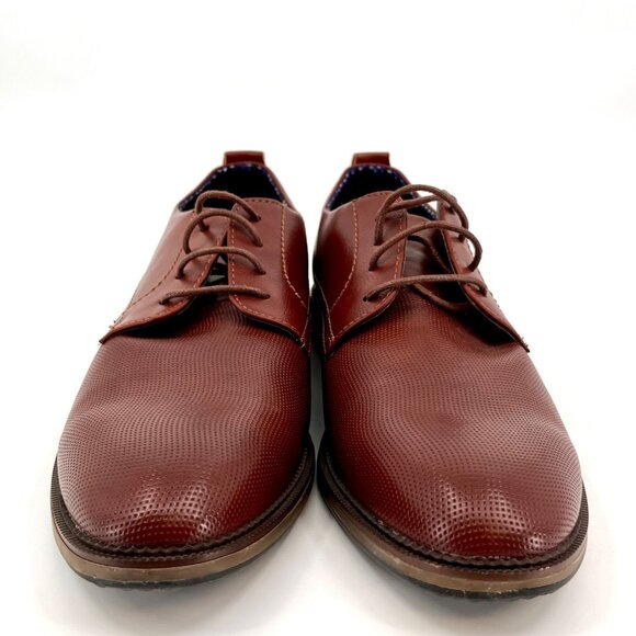 Madden Men Hainz Oxford Shoes Size 12 Brown PU Upper Lace-Up Dress Shoes - Picture 3 of 15